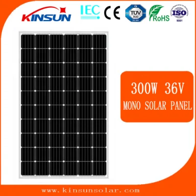 Panneau de cellules solaires mono de haute qualité 300W personnalisé en usine pour système solaire