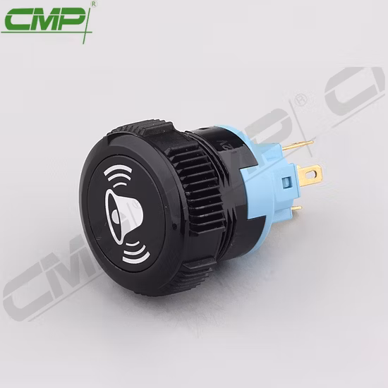 CMP – interrupteur d'alimentation noir lumineux en métal ou en plastique, bouton poussoir marche/arrêt