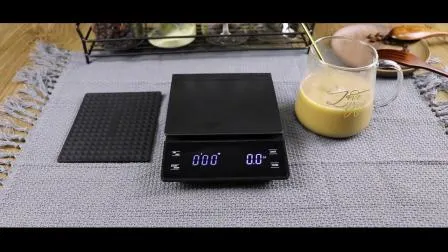 Minuterie en plastique d'échelle de café de nourriture de l'écran tactile 3kg d'ABS LED